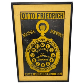Vintage Advertisement Poster for Otto Freidreich Cape Girardeau MO Early 19th century