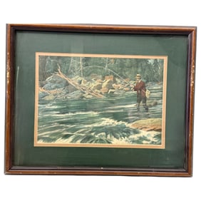 Vintage Re-Print The Watercolors Of Fly Fishing by A.B Frost