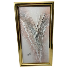 Vintage Oil Painting on Canvas Street Art Signed by Artist on bottom left