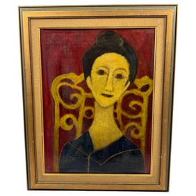 Vintage Oil on Board Painting Signed By Bess Elliott