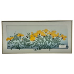 VIntage 1985 California Poppy Re-Print by Andy Tharms