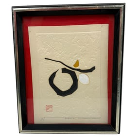 Vintage Woodblock Print Poem 10 by Hakumaki