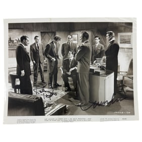 Vintage Hollywood Stars Signed 8x10 Photo of Kirk Douglas and Mark Lawrence