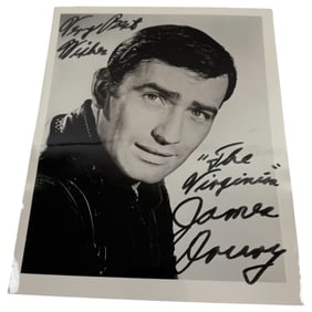 Vintage Hollywood Stars Signed 8x10 Photo of James Drury