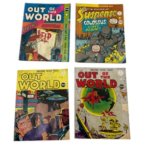 Vintage Sci-Fi Horror Out of this World Amazing Space Tales Comic book Lot