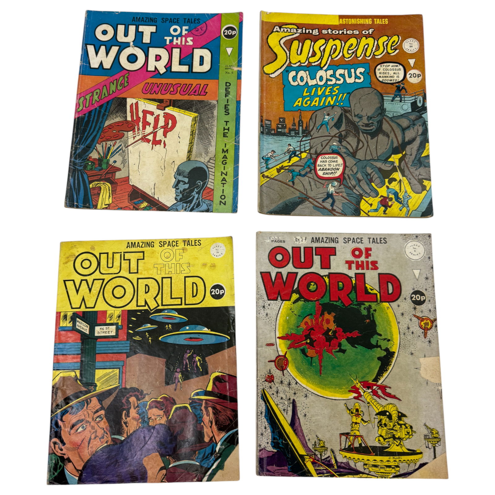 Vintage Sci-Fi Horror Out of this World Amazing Space Tales Comic book Lot (1 of 2)