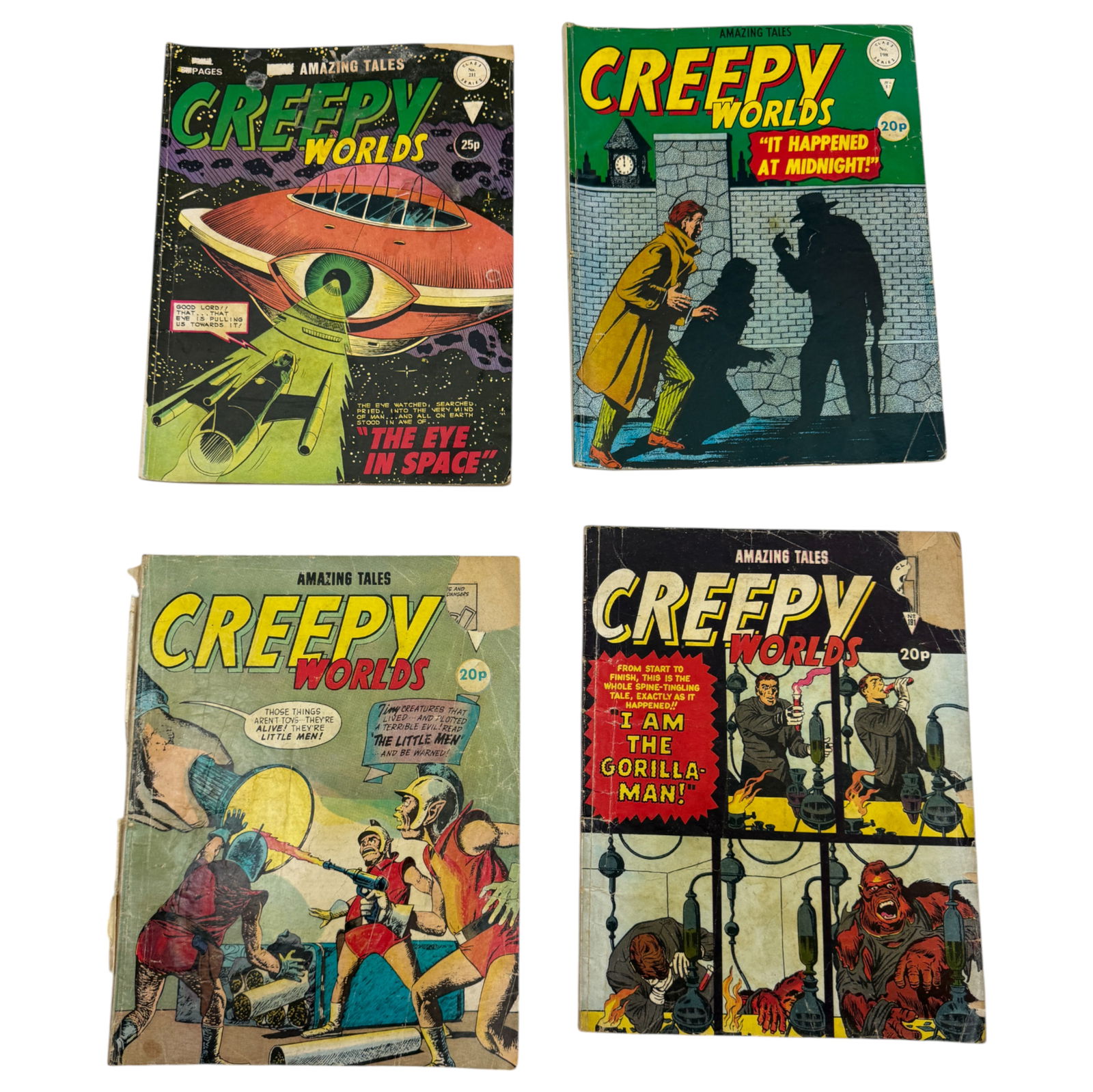 Vintage Sci- Fi Horror Amazing Tales Creepy Worlds UK Version Comic Book Lot (1 of 6)