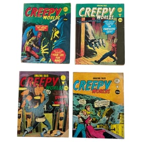 Vintage Sci-Fi Horror Amazing Tales Creepy Worlds UK Version Comic Book Lot