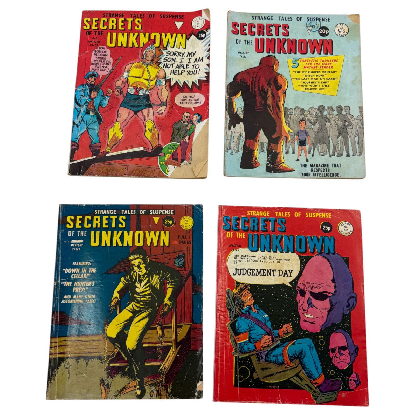 Vintage Sci-fi Horror Secrets of The Unknown UK Version Comic Book Lot (1 of 5)
