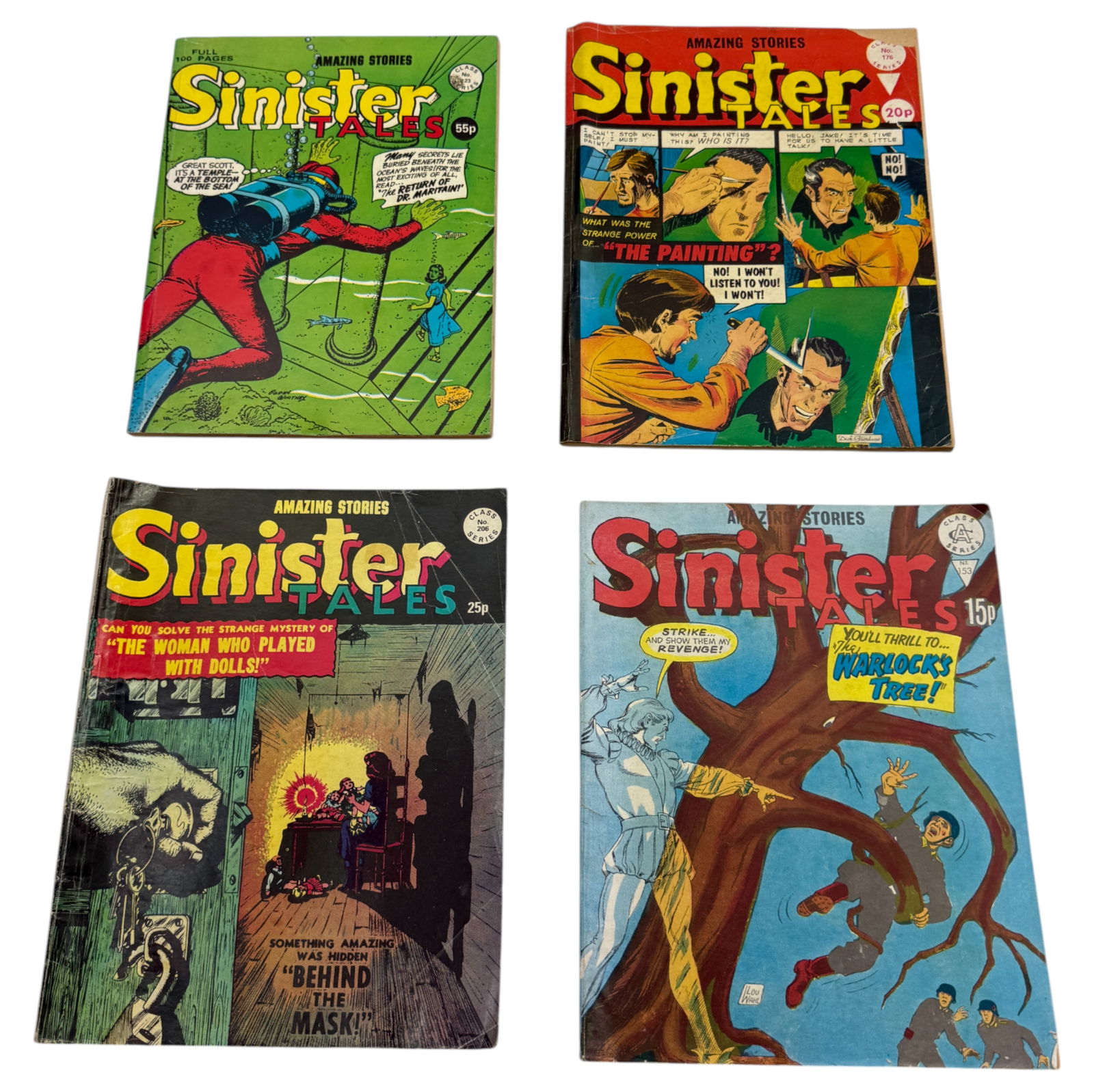 Vintage Sci-fi Horror Amazing Stories Sinister Tales UK Version Comic Book Lot (1 of 6)