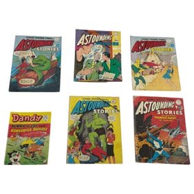 Vintage Strange Suspense Stories Astounding Stories& Dandy Comics: Korky the Cat meets Korkodile
