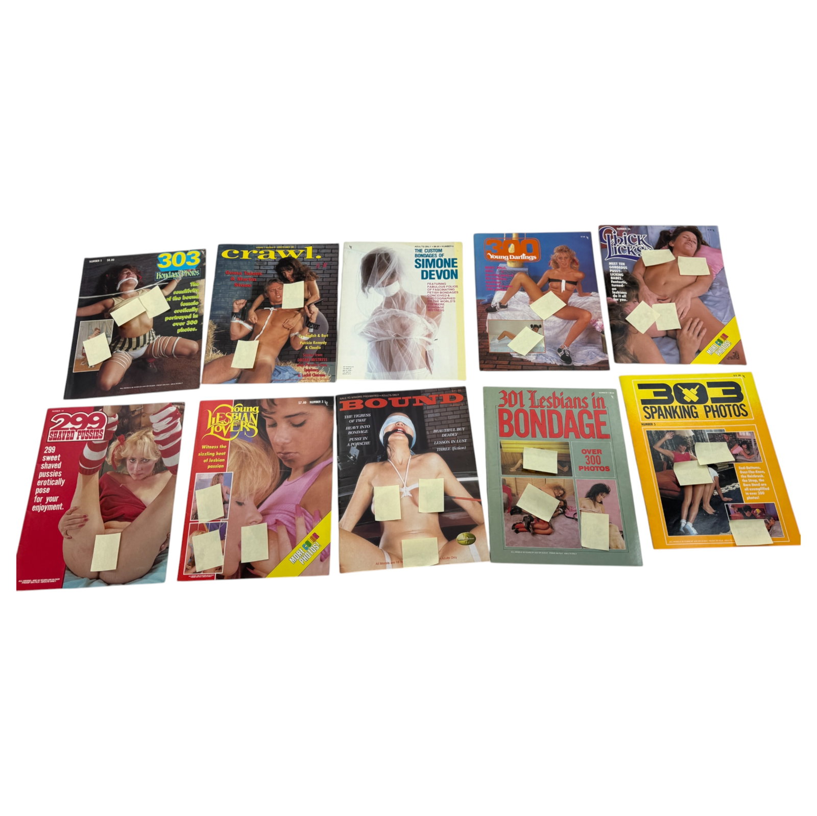 Vintage Adult Magazine Collection Lot of 10 NOS: Vintage Adult Magazine Collection Lot of 10 NOS