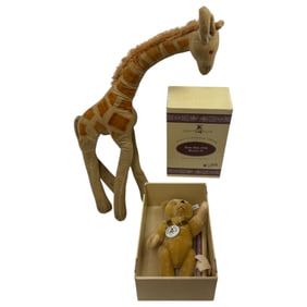 Steiff club Stuffed Bear and Giraffe