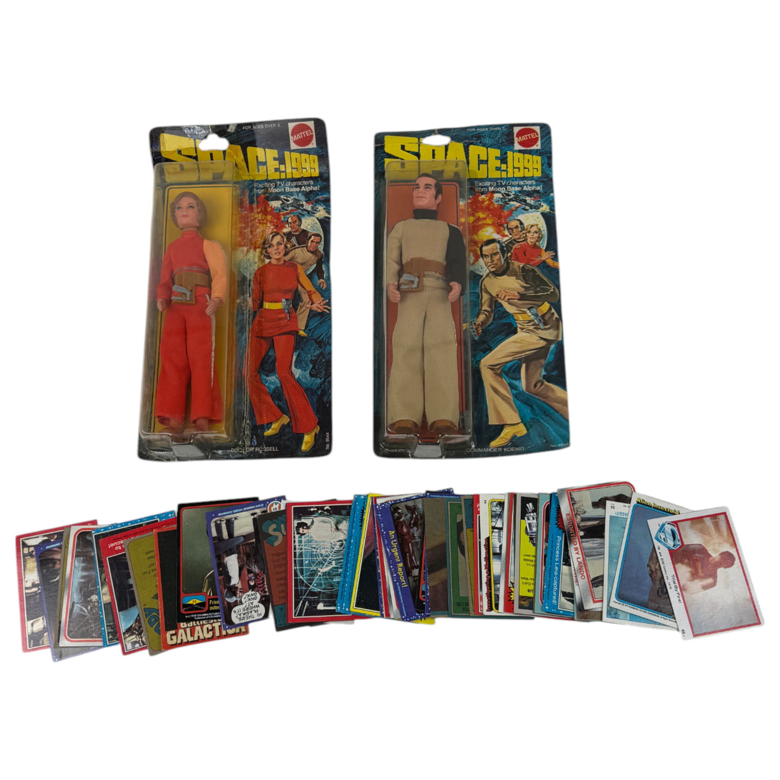 Vintage Star wars Sci-fi Trading Card and Space 1999 NIB action figure Lot (1 of 2)