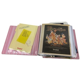 Vintage Disney Ephemora and newspaper Clipping Binder