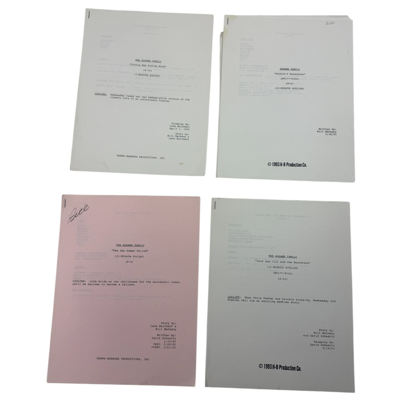 Vintage The Addams Family TV Show Scripts: Vintage The Addams Family TV Show Scripts, Double-O Honeymoon, Jack and Jill and the Beanstalk, The Day Gomez Failed, Little Bad Riding Hood