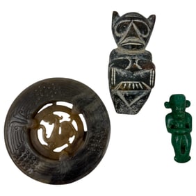 Antique Stone and Jade Fertility Effigy