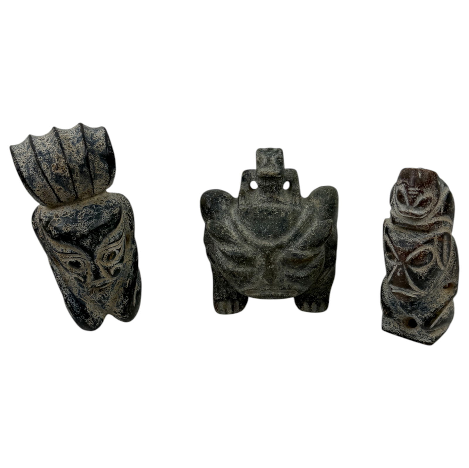 Antique Stone and Jade Fertility Effigy: Antique Stone and Jade Fertility Effigy Includes 3