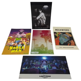 Vintage Movie And TV Show Lobby Card Lot Includes A Signed Jobarr The Crow Movie Poster Limited