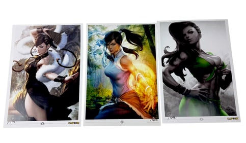 Stanley Artgerm Lau Signed Print Comic Art Collection Erotic Adult