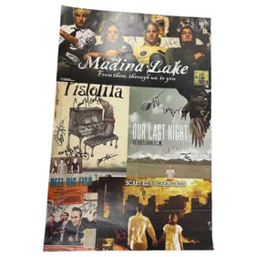 Alternative Punk Rock Poster with 18 Signatures