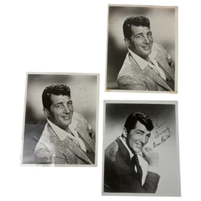 Vintage Signed Photos of Hollywood Actor Singer Dean Martin