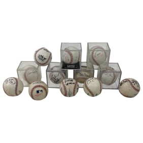 Vintage Signed Baseball Collection Lot