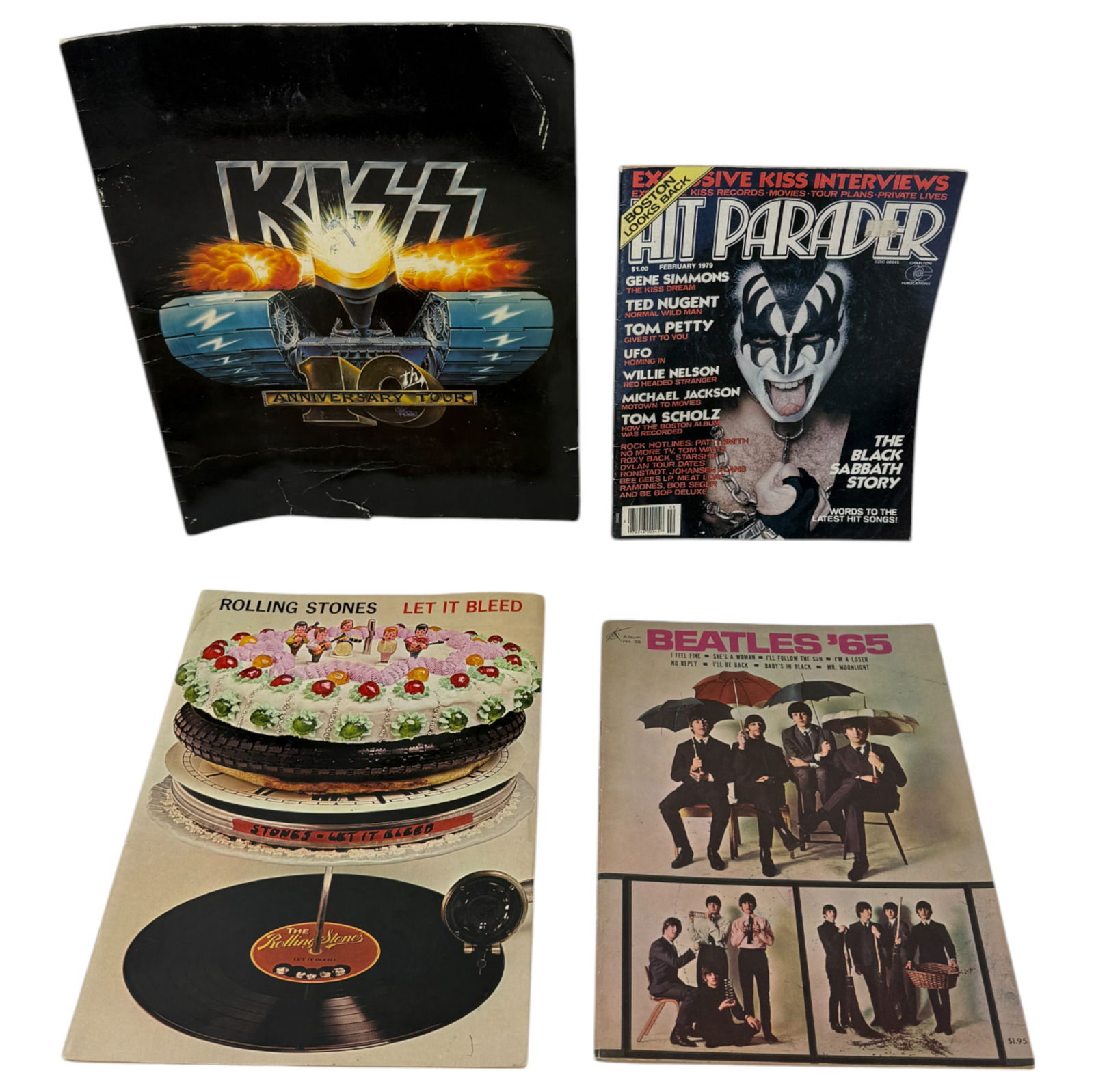 Vintage 1979 Hit Parader Kiss Magazine and Beatles Music Sheet Book (1 of 2)