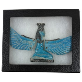 Ancient Egyptian Stone Goddess Isis Amulet made of Turquoise