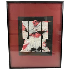 Painting on Paper Kimono Signed by J.C Mortensen