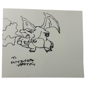 Mitsuhiro Arita Sketch Pokemon Charizard Marker on Paper