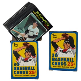 1970s Topps Baseball Cello Pack Trading Card Collection Lot of 2 packs 60 cards