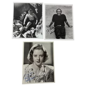 Vintage Black and White Movie Photos - Signed Celebrity Actors & Actresses - Lot 8" x 10"