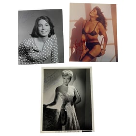 Vintage Black and White Movie Photos - Signed Celebrity Actors & Actresses - Lot 8" x 10"