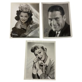 Vintage Black and White Movie Photos - Signed Celebrity Actors & Actresses - Lot 8" x 10"