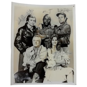 Vintage Black and White Movie Photos - Signed Celebrity Actors & Actresses A Team Cast- 8" x 10"