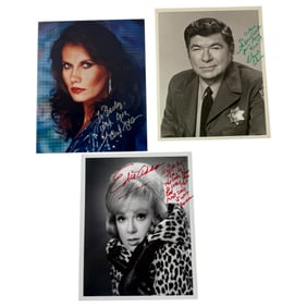 Vintage Black and White Movie Photos - Signed Celebrity Actors & Actresses - Lot 8" x 10"