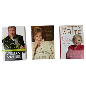 Vintage Book Collection Signed by William Shatner, Carol Burnett and Bettty White