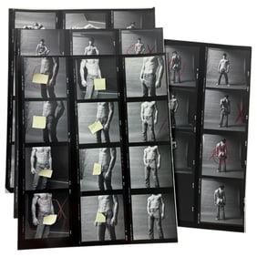 Vintage Adult Gay Male Interest Movie Sceen Shoot Film Production Contact Sheet Photo Lot