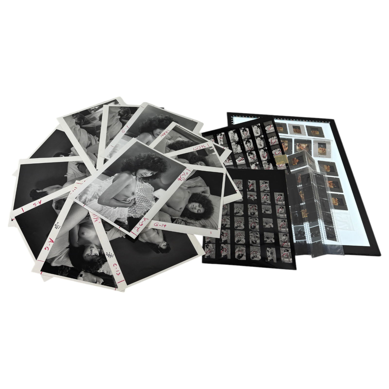 Vintage Black and White Photos Nudes with Negatives Contact Sheet lot (1 of 4)