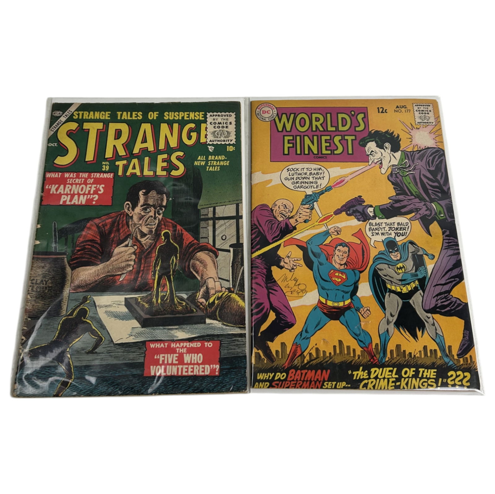 Vintage Comic Book Strange Tales 39 Worlds Finest 177 (1 of 1)