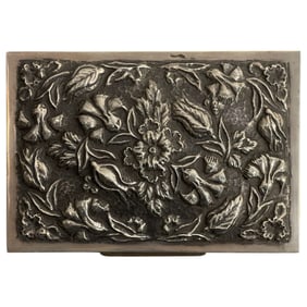 Vintage 900 Silver Jewelry Trinket Box