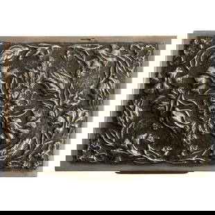 Vintage 900 Silver Jewelry Trinket Box: Vintage 900 Silver Jewelry Trinket Box. 6 1/2" x 4 1/2" x 2". 1lb. 3.3 oz.