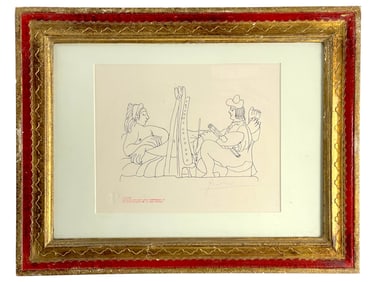 Pablo Picasso - Lithograph Signed Bottom Right and Embossed Bottom Left