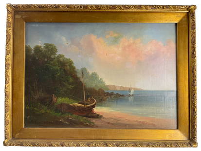Matilda Brown (1869-1954) - Oil on Canvas Landscape, Davenport: Matilda Brown (1869-1954) - Oil on Canvas Landscape, Davenport. Size with frame: 24" x 18". Size of canvas: 20" x 14".