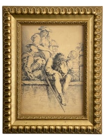 Salvator Rosa (Italian, 1615-1673) - Five Soldiers Etching on Paper