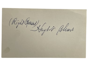 Right Revered Hugh F. Blunt Catholic Priest 1953 Cut Signature