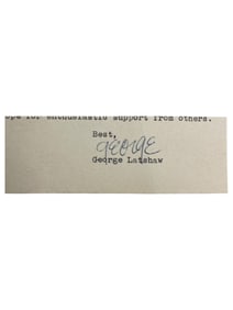 George Latshaw(1923-2006) Puppeteer Cut Signature