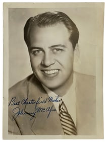 Johnny McAfee Signed B&W Photograph