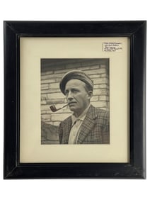 Lee Blaidsell - Black & White Self Portrait Photograph with Studio Stamp on Verso